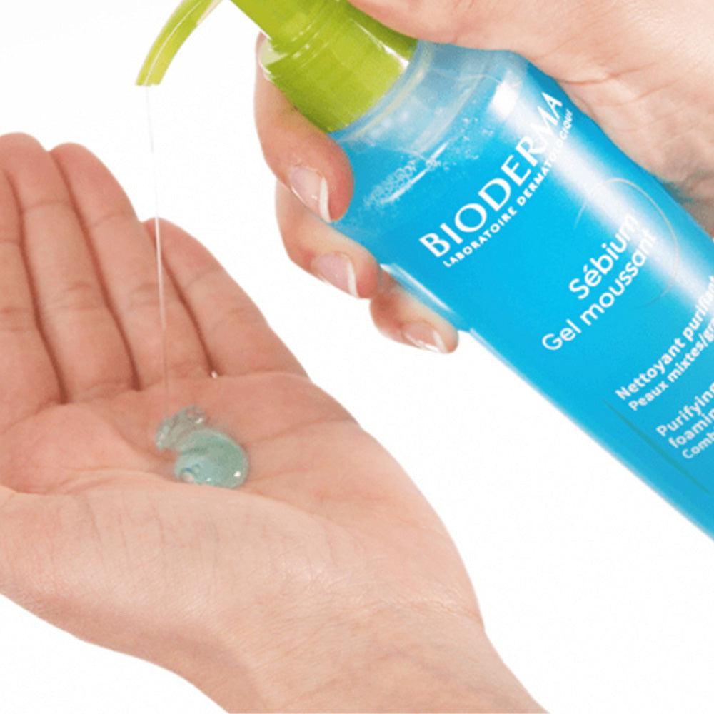 Bioderma Sébium Foaming Gel - Oil Control & Purifying Face Wash for Acne-Prone Skin | Gentle Cleanser for Oily & Combination Skin | Perfect for Daily Skincare Routine & Makeup Removal