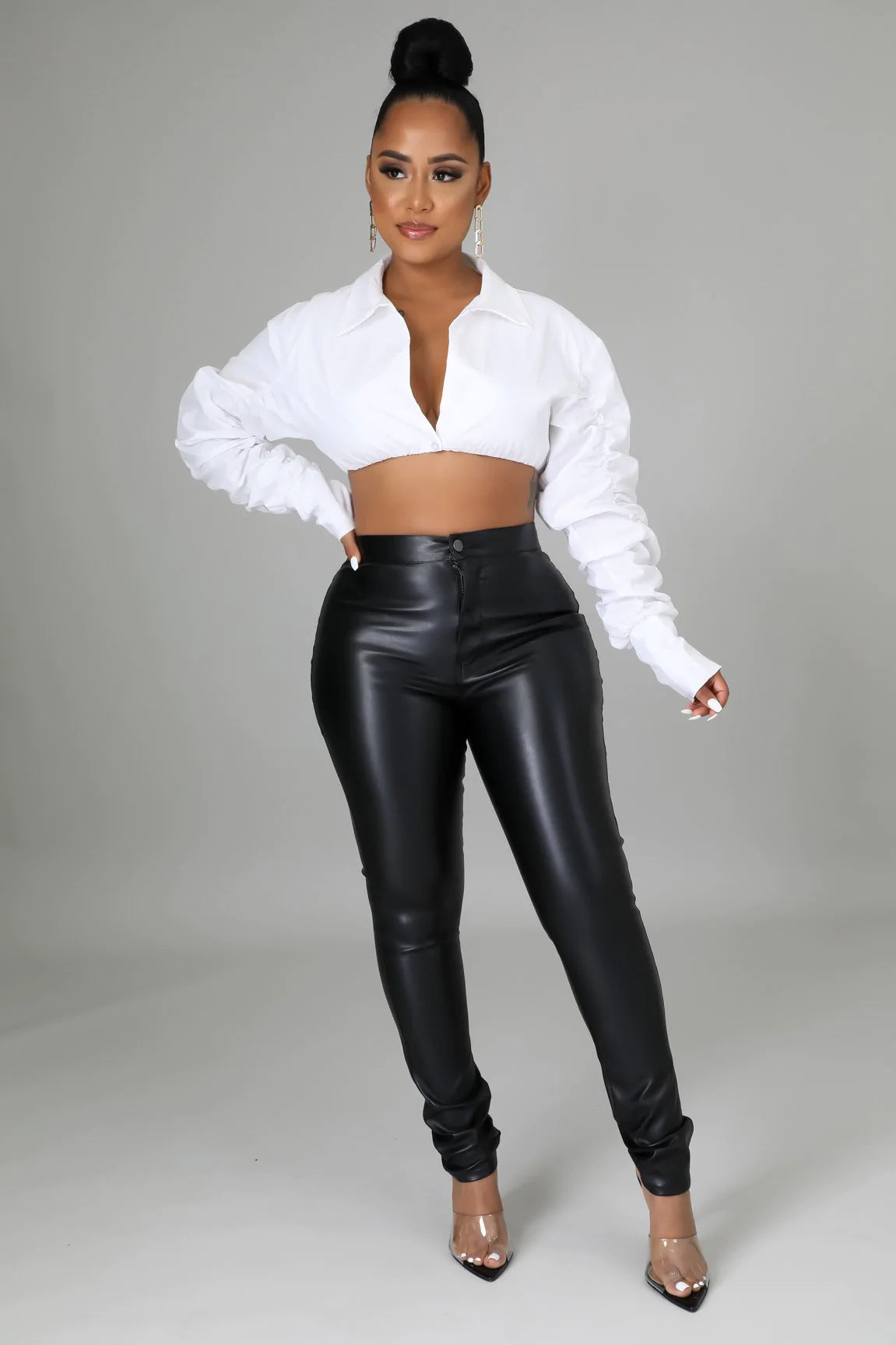 Jinelle High Rise Skinny Pants for Women - Slim Fit Stretch Denim Jeans in Black | Perfect for Work, Casual Outfits & Night Out