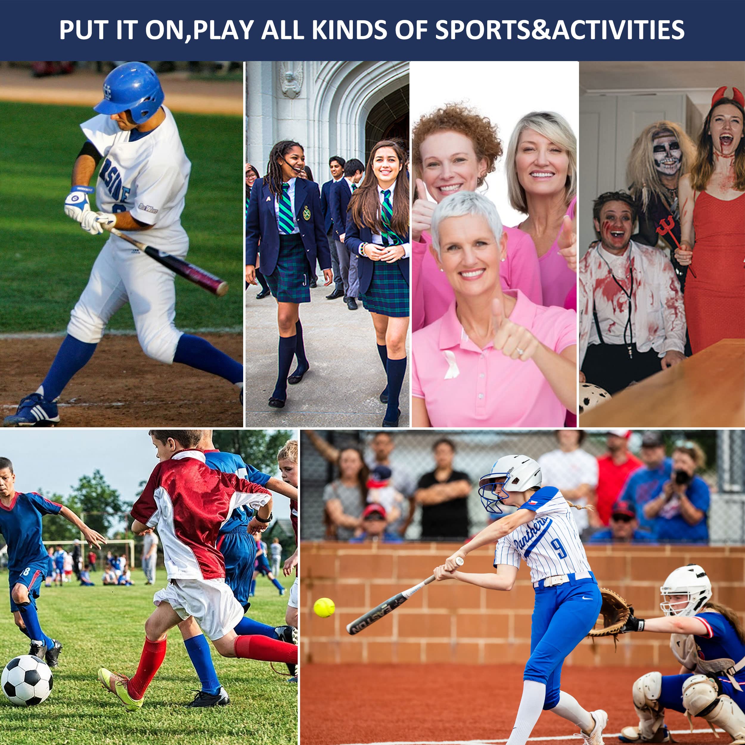 Sunew 2/3 Pack Multi-Sport Athletic Socks for Soccer Baseball Softball Football Volleyball - Youth & Adult Sizes (4 Sizes) - Perfect for Training, Games & Team Sports