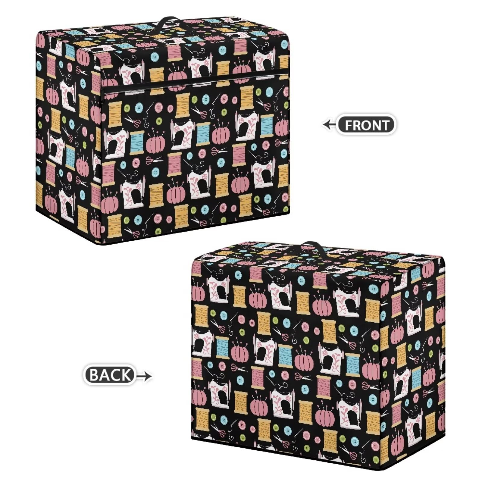 Universal Sewing Machine Cover with Pockets - Dustproof, Washable Fabric Protector for Most Standard Sewing Machines | Perfect for Home, Studio & Travel Use