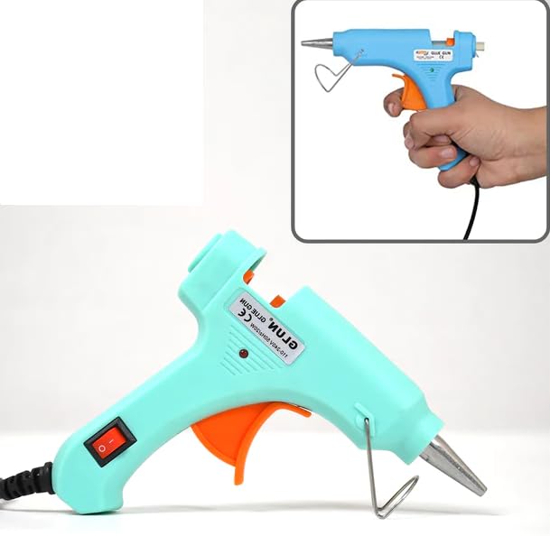 Qwid 20W Hot Melt Glue Gun with On/Off Switch - Fast Heating Craft Glue Gun for DIY Projects, Home Repairs, Scrapbooking & Arts & Crafts (Pack of 1)