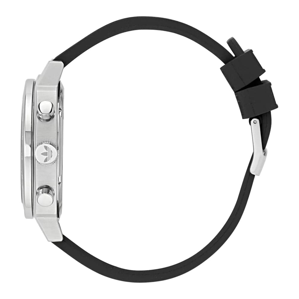Adidas Originals Chronograph Black Rubber Strap Men's Watch AOFH23503 - Stylish Sports & Casual Wear for Everyday Use