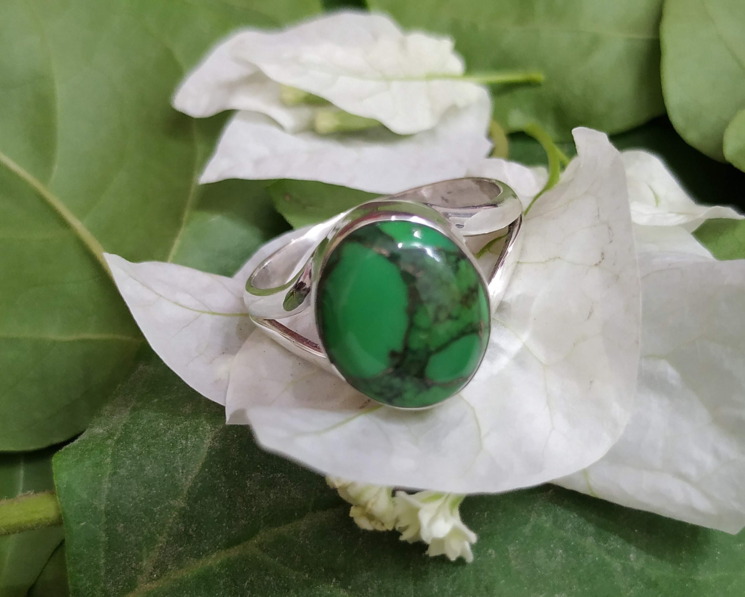 925 Sterling Silver Turquoise Ring - December Birthstone Jewelry, Handmade Dainty Midi Ring for Engagement, Promise, Bridesmaid Gift | Perfect for Western, Bohemian & Gothic Style Outfits, Everyday Wear & Special Occasions