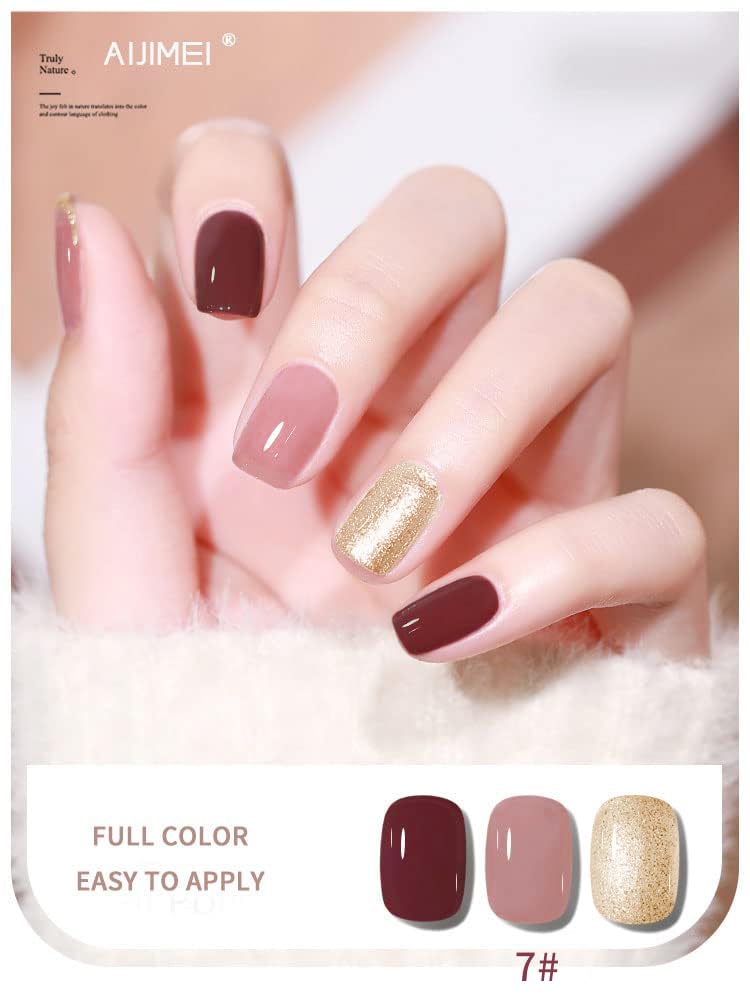AIJIMEI 3-in-1 Solid Nail Polish Cream - Long Lasting Gel Nail Polish for DIY Manicure, Soak Off Nail Art Kit (0.5 fl.oz) - Perfect for Home Salon & Professional Nail Care | At-Home Manicures, Nail Art Designs, Salon-Quality Results