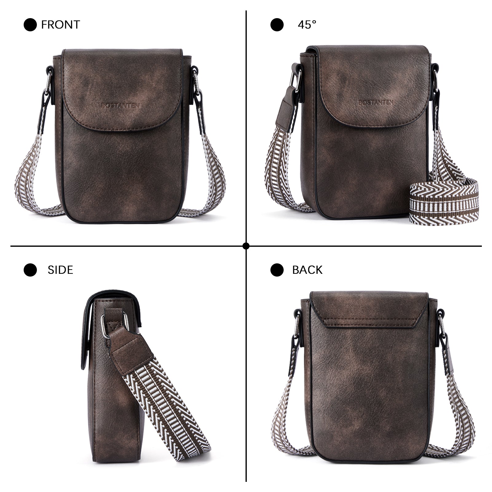 Magnetic Front Flap Phone Crossbody Bag - Secure & Hands-Free for Travel, Shopping, and Daily Use
