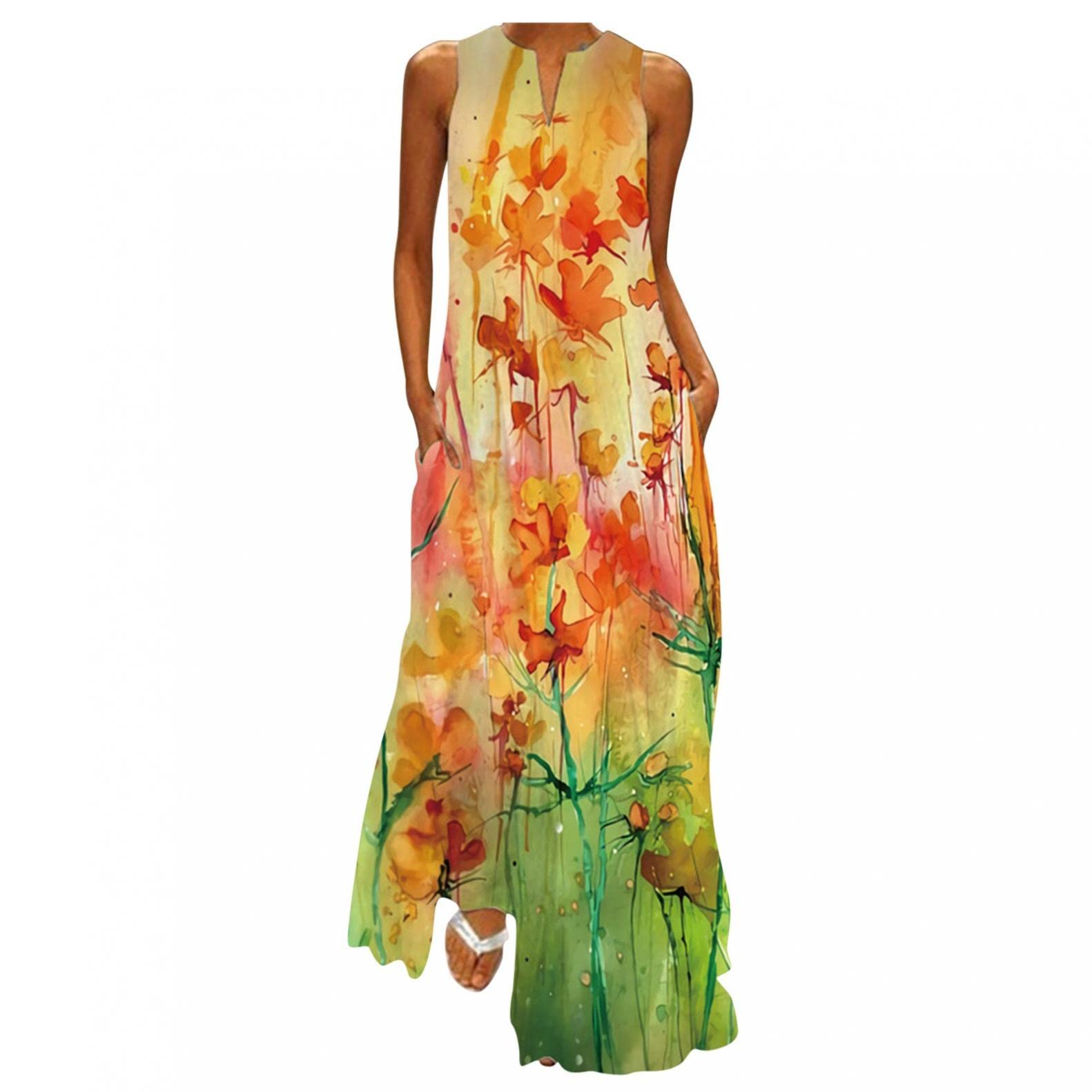 Elegant Butterfly Print Plus Size Maxi Dress for Women - Formal Summer Evening Party Dress in Multicolor | Perfect for Weddings, Prom, Cocktail Events & Special Occasions