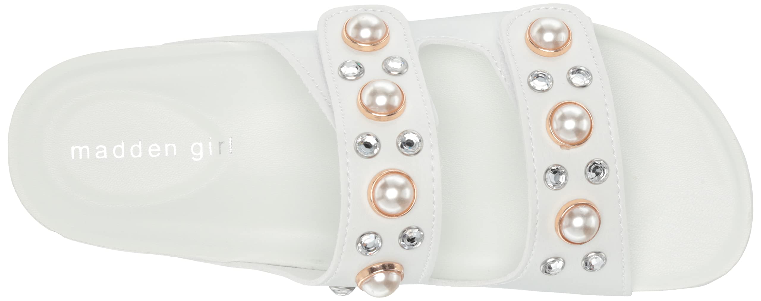 Madden Girl Women's Comfortable Baby Slide Sandals - Soft & Lightweight Summer Slides for Women, Perfect for Beach, Pool, and Casual Wear