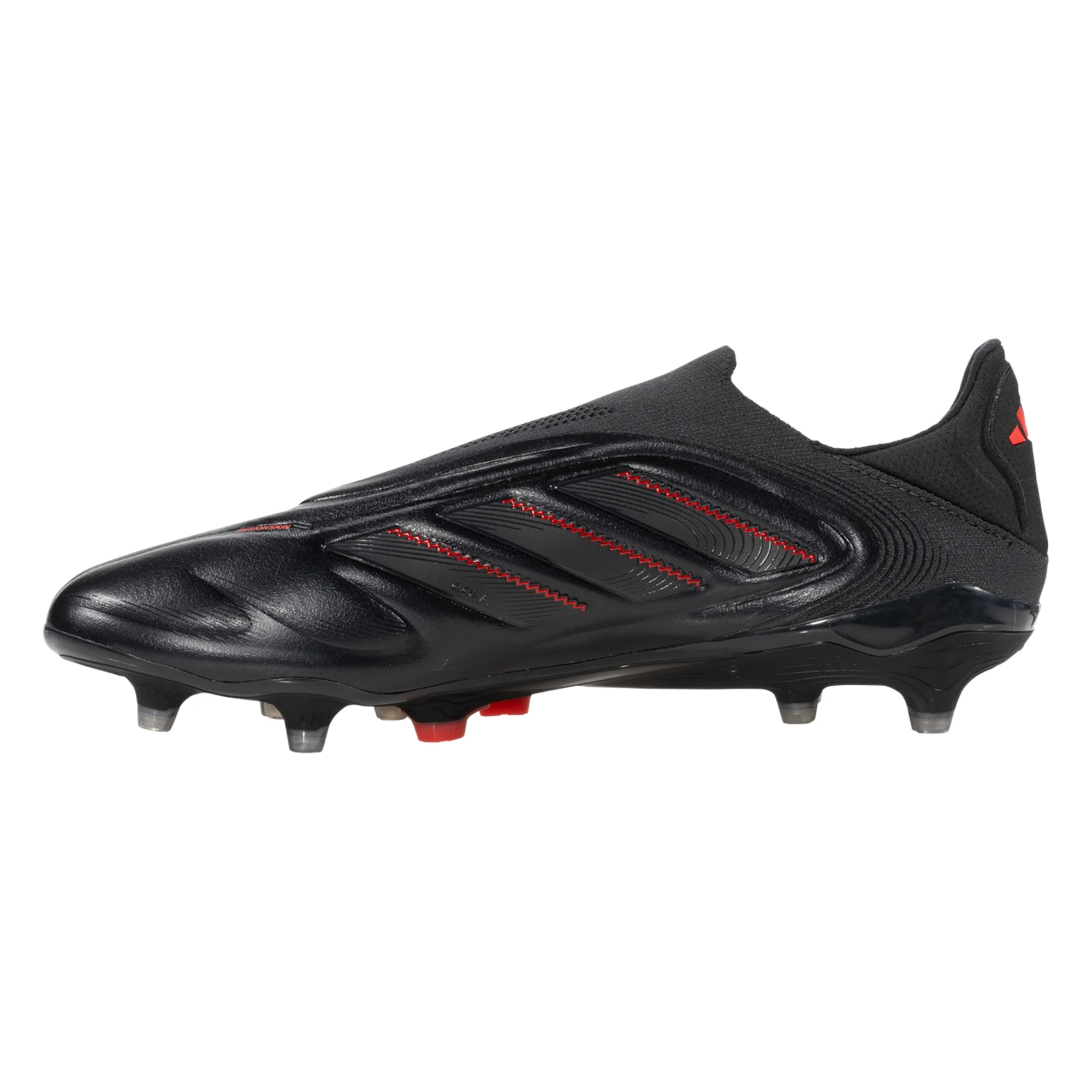 Adidas Copa Pure III Elite Laceless FG Soccer Cleats - Black/Carbon/Lucid Red | Lightweight Football Boots for Firm Ground | Perfect for Professional Matches & Training Sessions