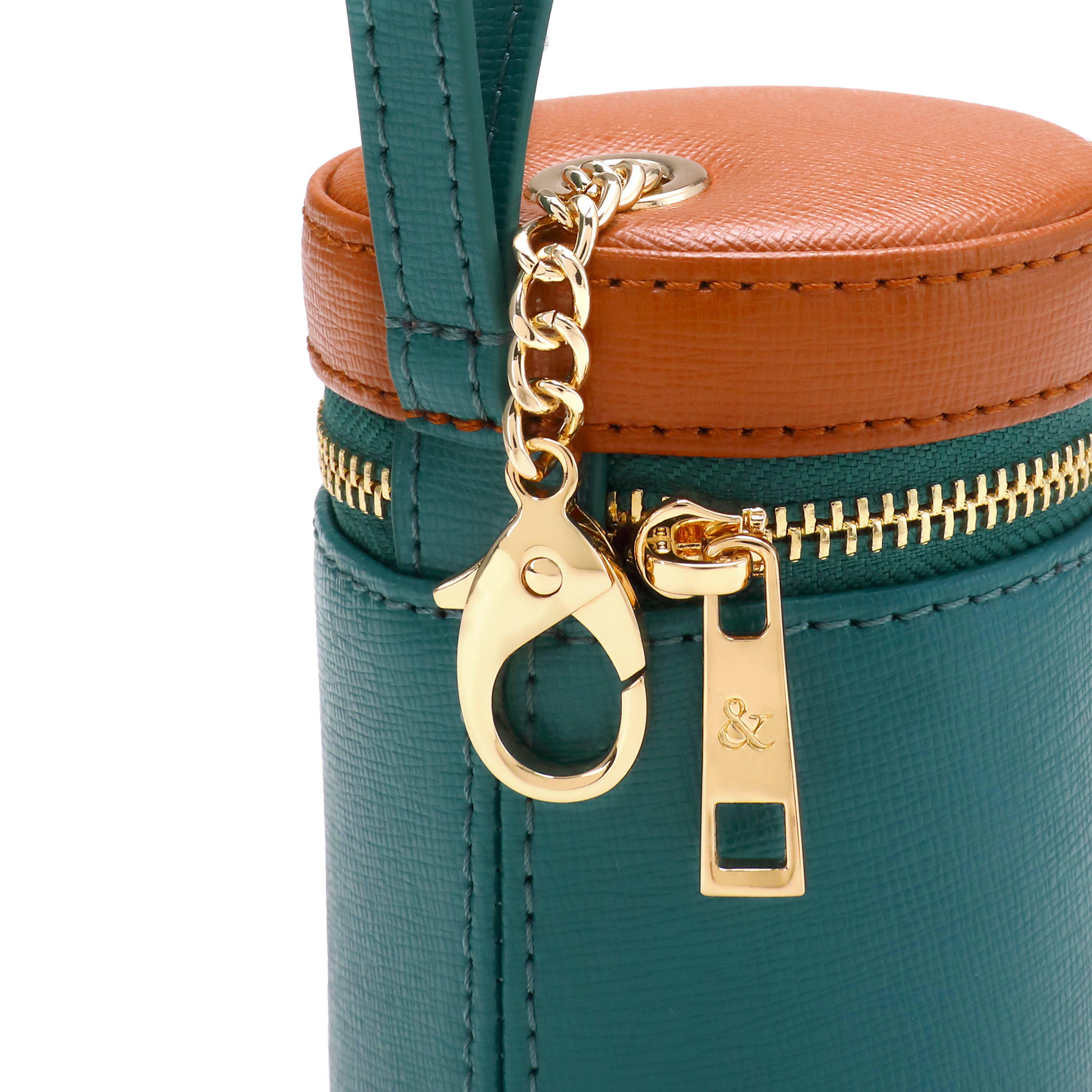 Premium Emerald Green & Brown Dog Treats Bag - Durable & Stylish Pet Food Storage for Travel, Hiking, and Outdoor Adventures