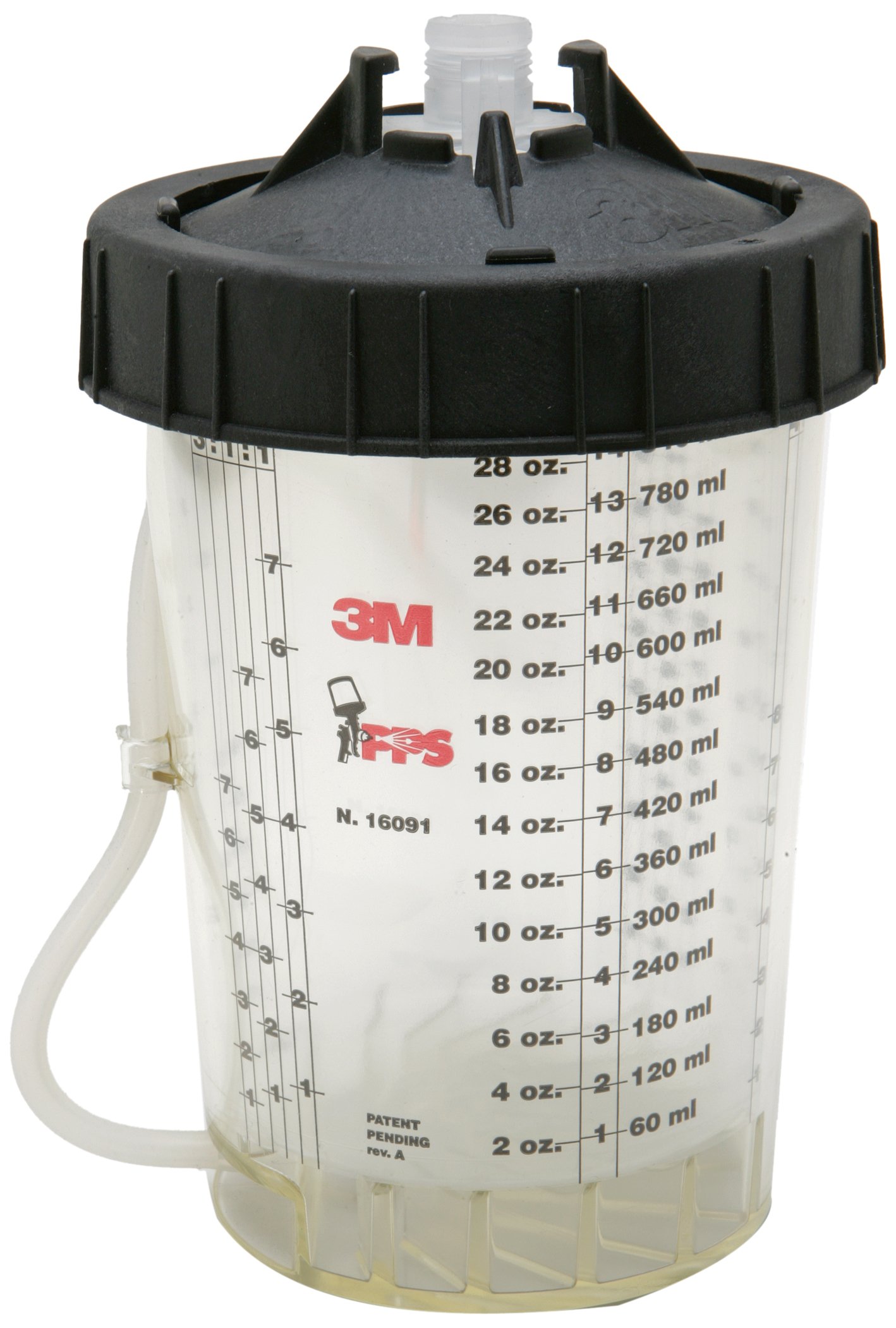 3M PPS Type H/O Pressure Cup 16124 - Large Size (2 Cups per Case) for Automotive Painting & Industrial Spray Applications