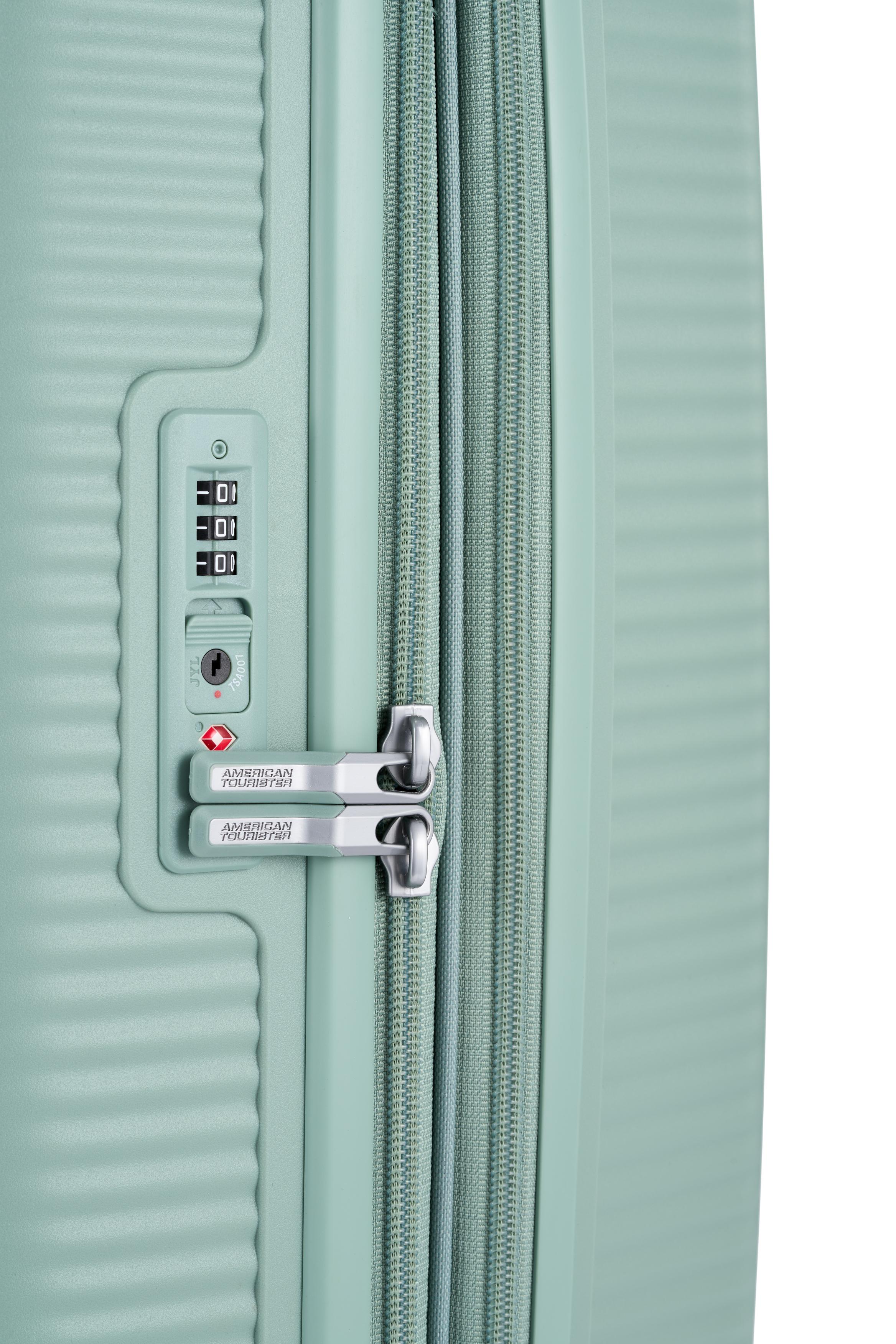 American Tourister 55cm Curio 2.0 Carry-On Luggage - Lightweight Spinner Suitcase with 360° Wheels, Urban Green Color | Perfect for Business Travel & Weekend Getaways