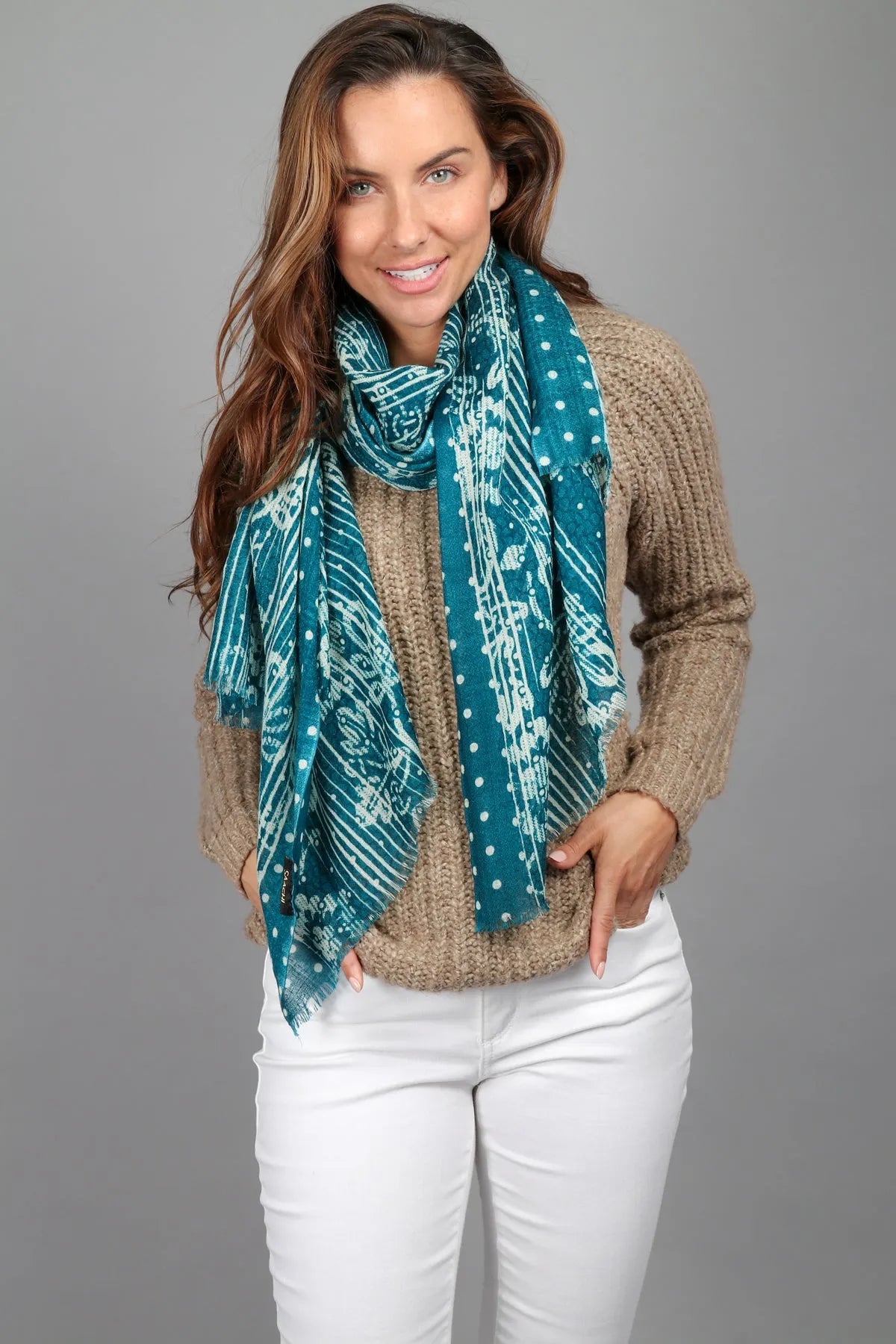Stylish Multi-Pattern Wool Scarf for Women & Men - Warm Winter Fashion Accessory - Perfect for Cold Weather, Office, and Outdoor Activities