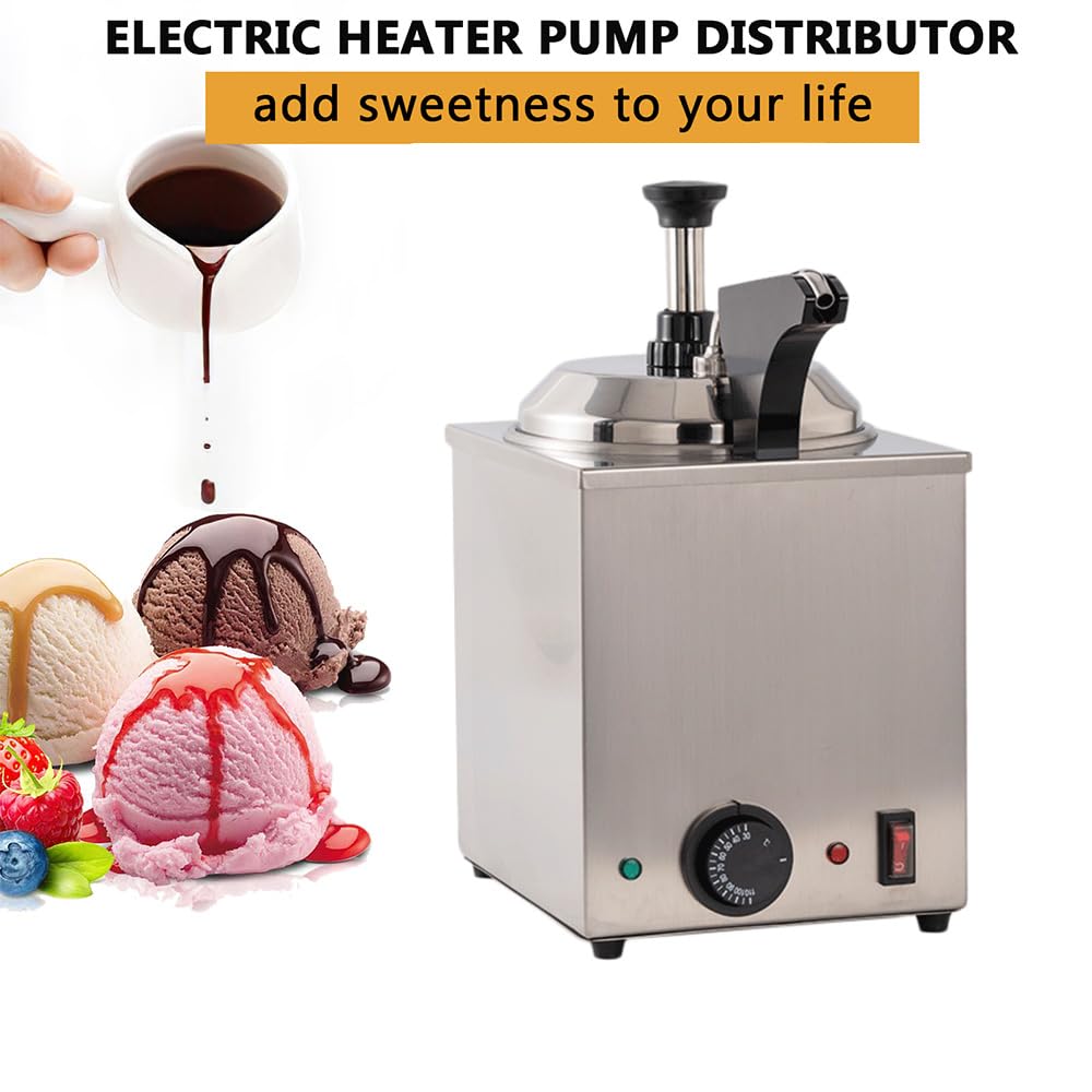 650W Stainless Steel Nacho Cheese Warmer & Dispenser - Commercial Grade Electric Cheese Melter for Restaurants, Cinemas, Game Day Snacks & Party Food Stations - Perfect for Nachos, Pretzels & Hot Dogs