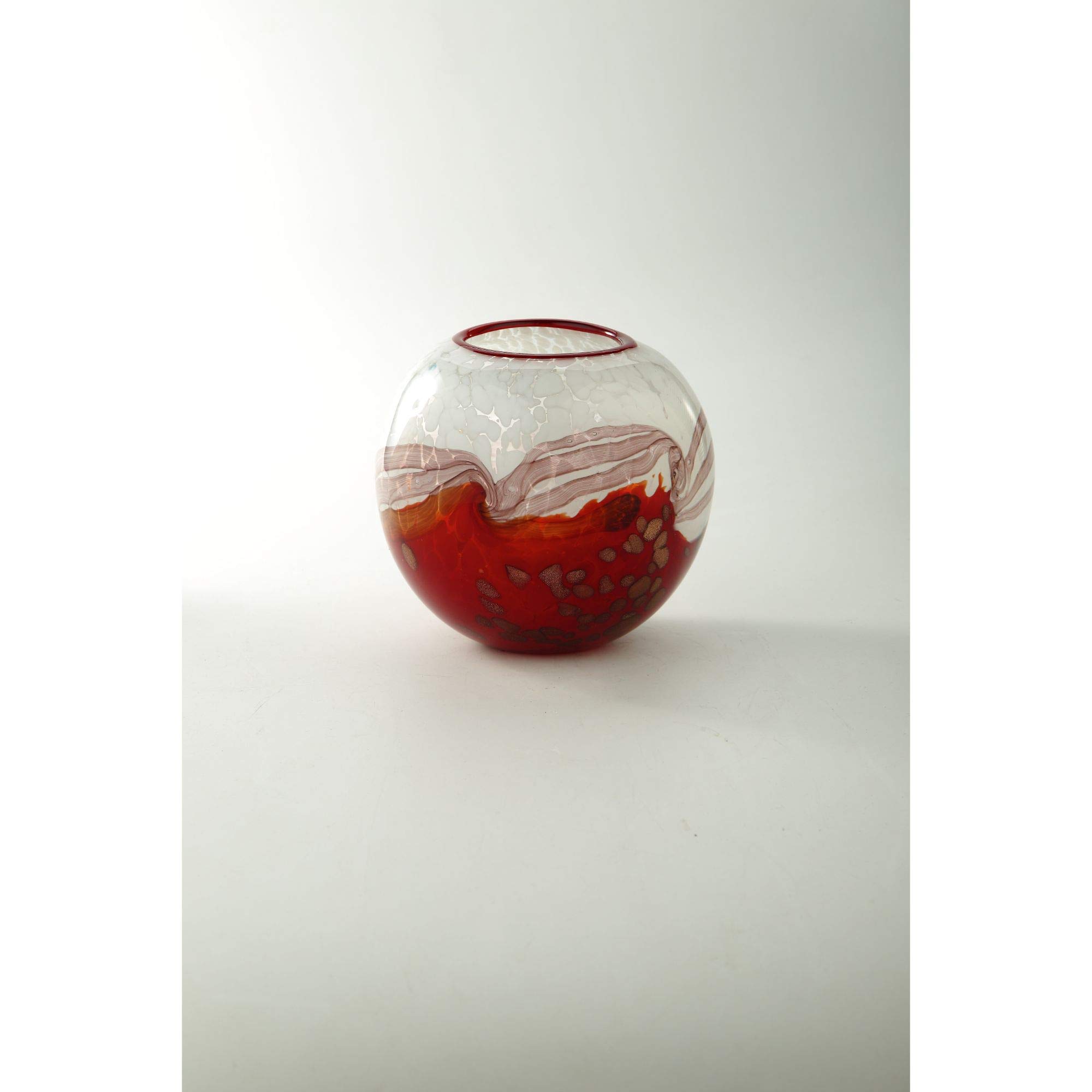 Handblown Spherical Glass Vase 6.5