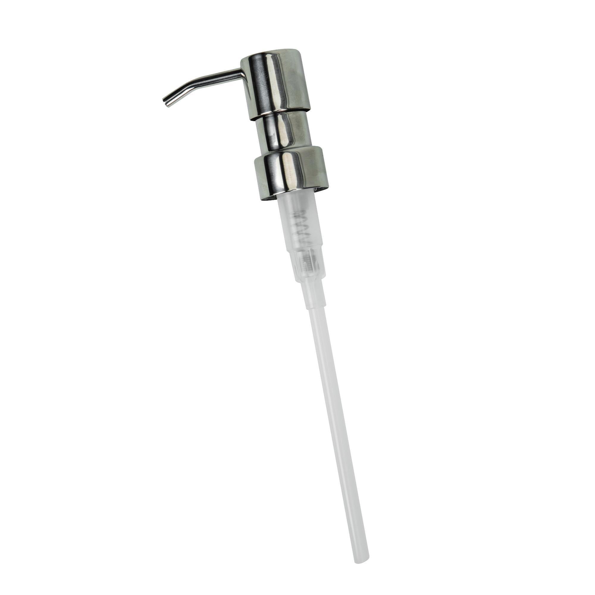 Aquamenities Stainless Steel Replacement Pump 9 oz - Refillable Dispenser for Soap, Lotion & Hand Sanitizer - Perfect for Bathroom, Kitchen & Salon Use