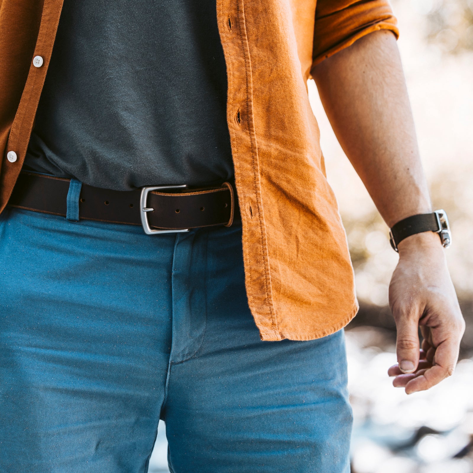 Premium Genuine Leather Belt for Men - 1.5