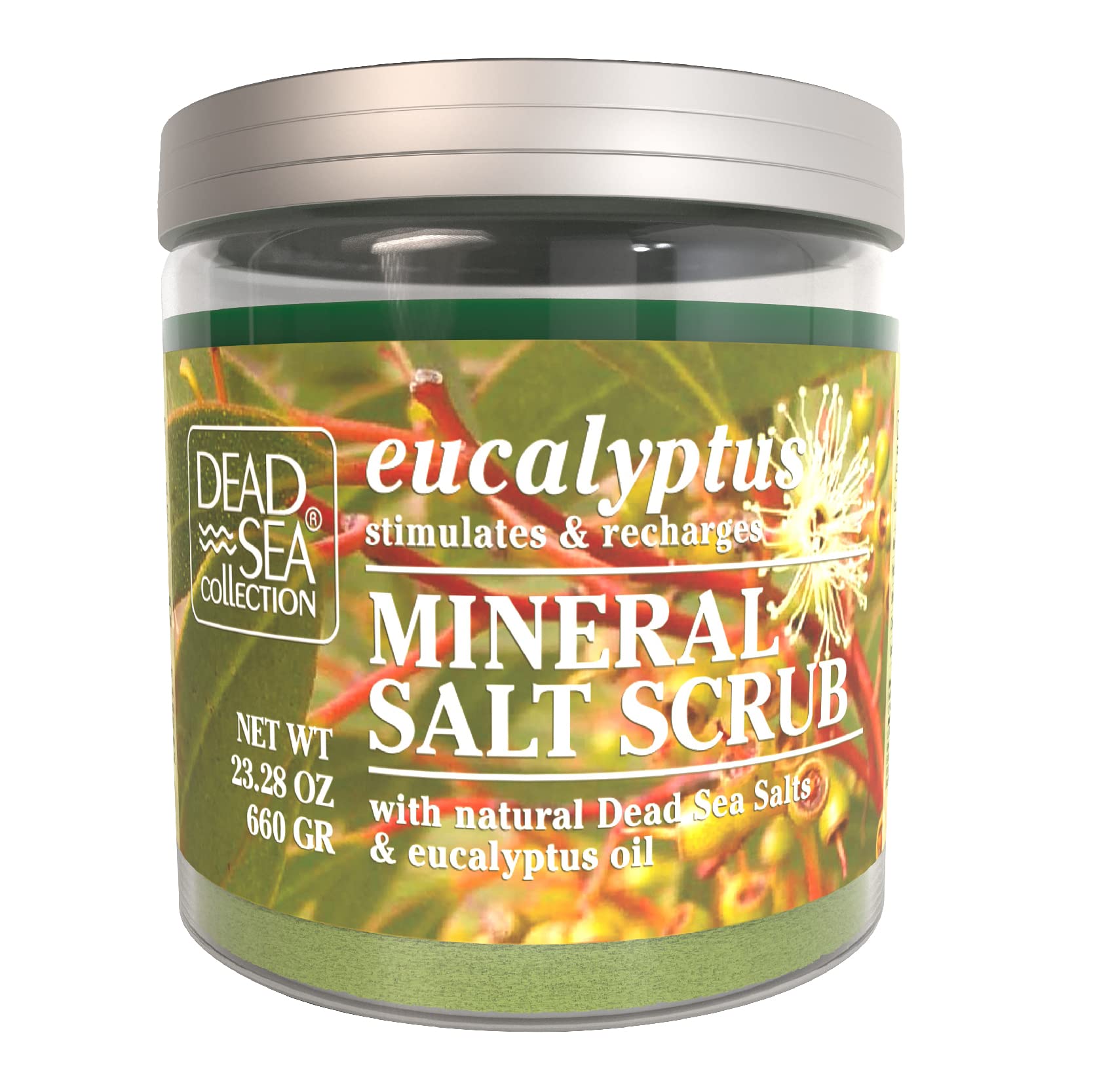 Dead Sea Salt Body Scrub Bundle - 2 Pack Large 23.28oz (Tea Tree & Eucalyptus) with Organic Essential Oils & Natural Minerals - Exfoliating & Moisturizing for Smooth Skin - Perfect for Spa Day, Self Care & Gift Giving