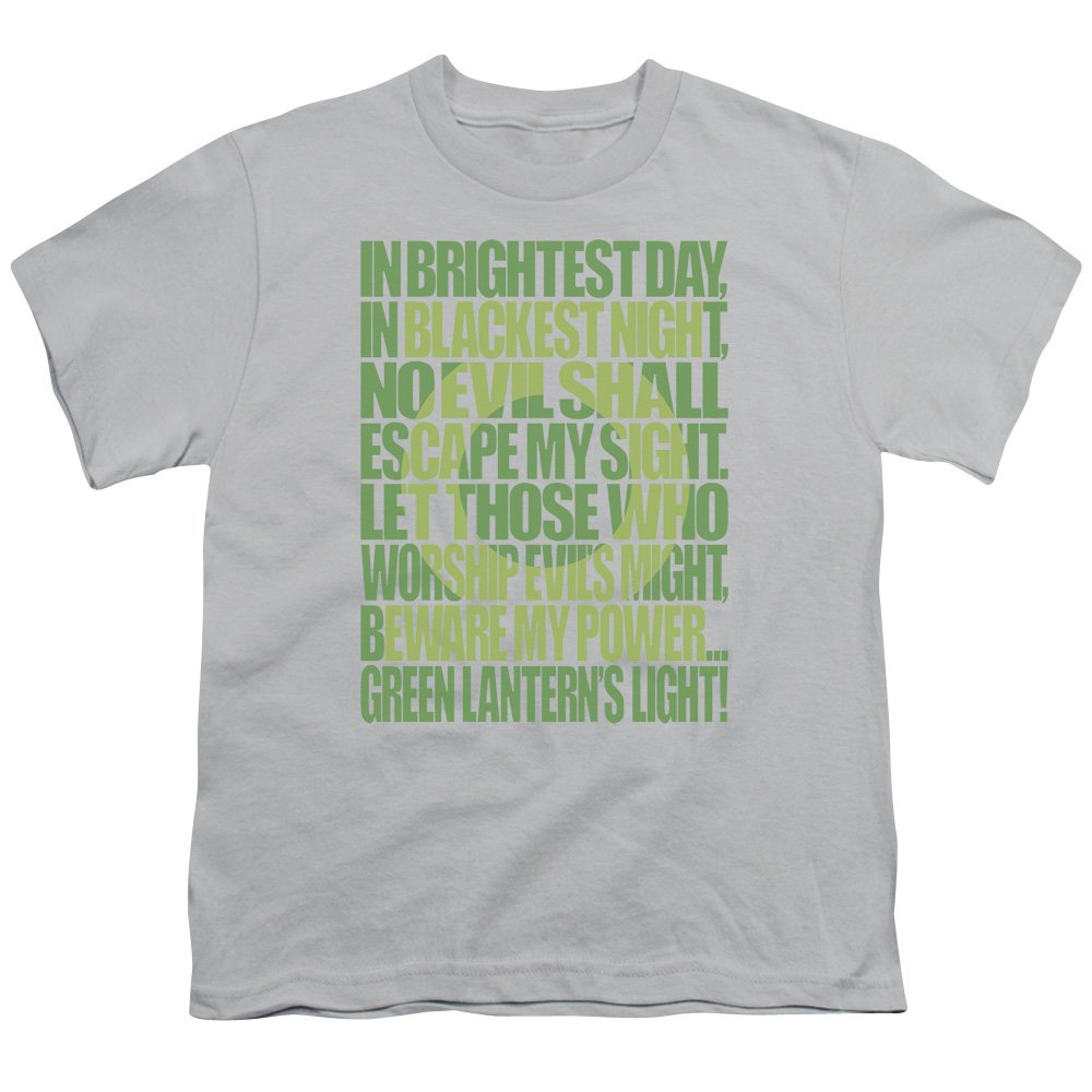 Green Lantern Oath Unisex Youth T-Shirt | DC Comics Superhero Graphic Tee | Perfect for Cosplay, Halloween & Everyday Wear