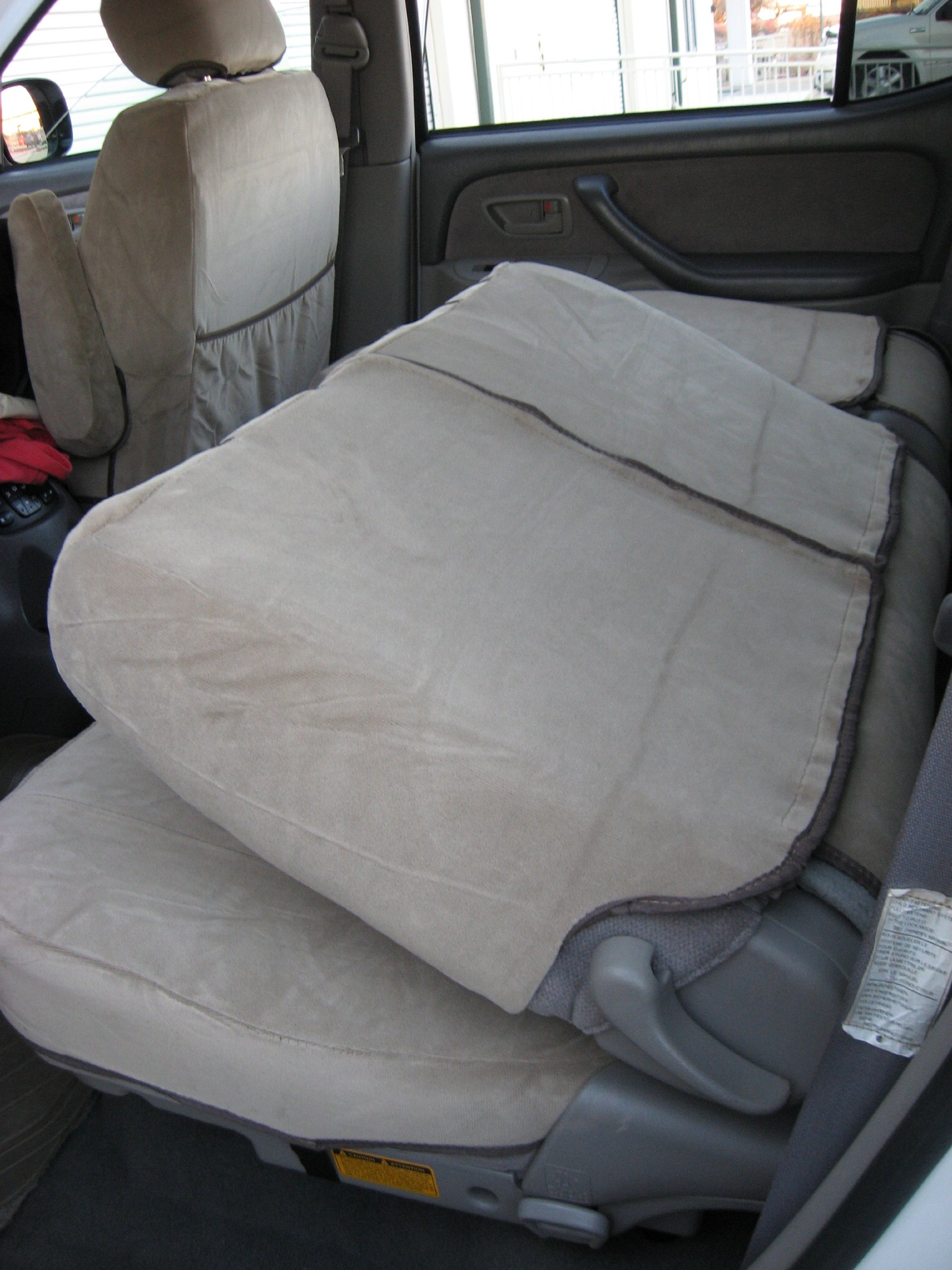 Durafit Custom Seat Covers for 2000-2004 Toyota Sequoia - Tan Color, 3-Row Full Set - Perfect for Road Trips, Family Outings & Off-Road Adventures