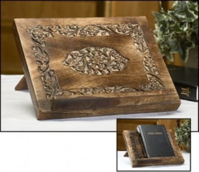 Handcrafted Christian Bible & Missal Stand - Wooden Scripture Book Holder for Church, Home Altar & Prayer - Perfect for Worship, Bible Study & Religious Ceremonies