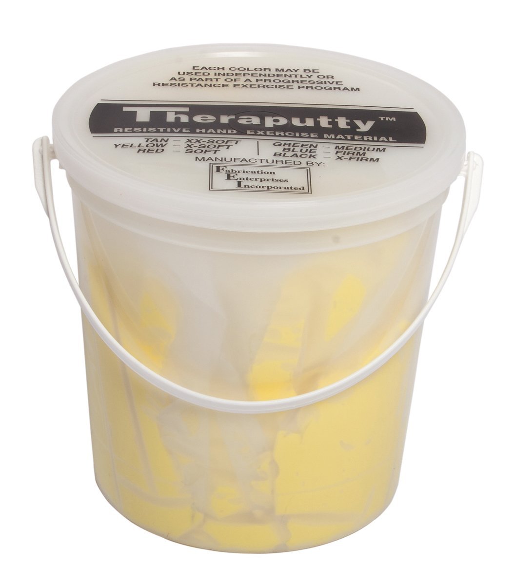 CanDo Theraputty Plus - X-Soft Hand Exercise Putty for Rehabilitation, Physical & Occupational Therapy, Hand Strengthening (Yellow) - Ideal for Post-Surgery Recovery, Arthritis Relief & Stress Relief