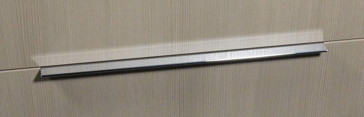 CKP Brand 20-Inch Back Mount Finger Edge Pull - Polished Chrome (10 Pack) - Perfect for Cabinet, Drawer & Furniture Hardware Installation