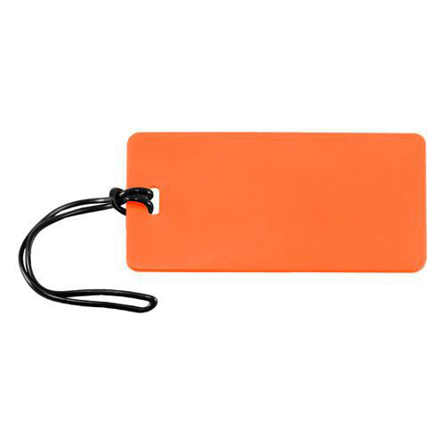 Comfort Travel Rectangle Luggage Tag - Durable Orange ID Tag for Suitcases & Bags - Perfect for Airports, Business Trips & Vacation Travel Accessories