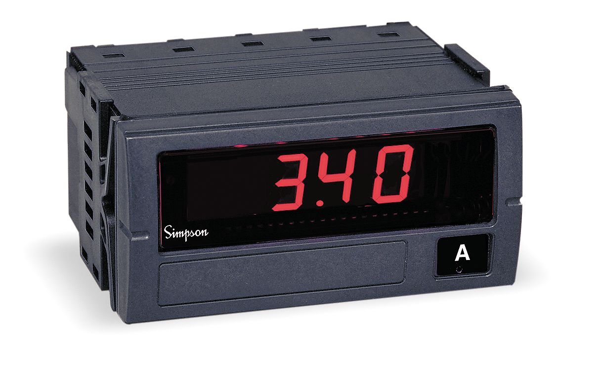 Simpson Electric Digital Panel Meter DC Current - Accurate Current Measurement for Industrial & Home Use | Perfect for Electrical Panels, DIY Projects & Power Monitoring