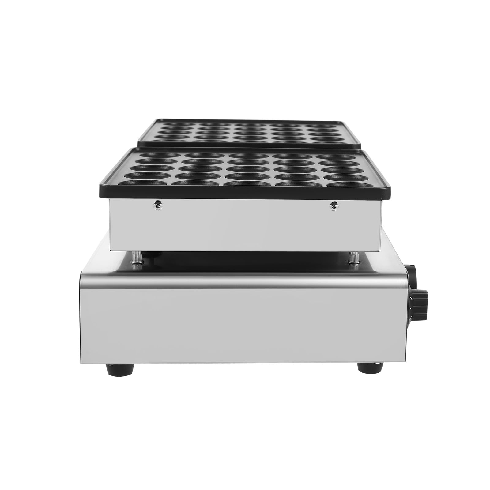 50 Holes Mini Dutch Pancake Maker - 110V 1600W Electric Non-Stick Takoyaki & Muffin Pan - Rust-Proof Waffle Iron for Home, Restaurants, Cafes & Snack Bars - Perfect for Breakfast, Desserts & Party Snacks