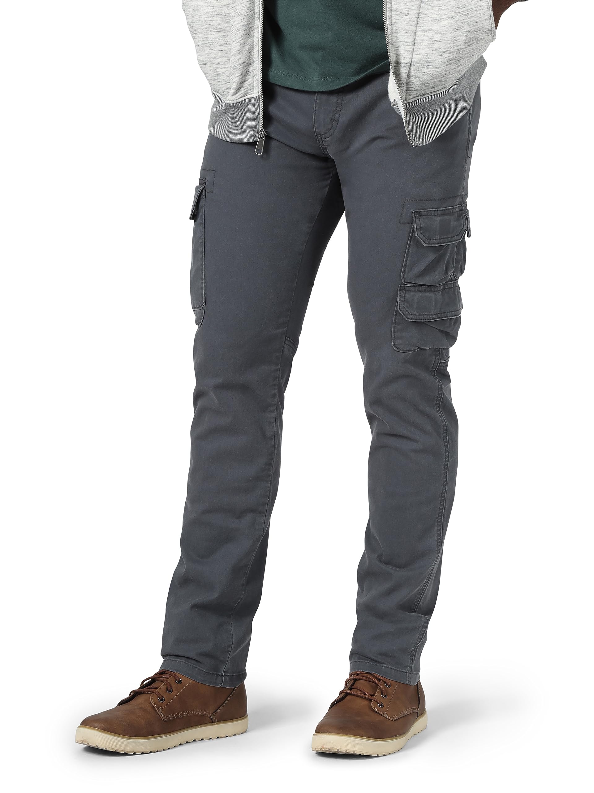 Wrangler Authentics Men's Regular Tapered Cargo Pants - Durable Work & Outdoor Pants for Hiking, Camping & Everyday Wear