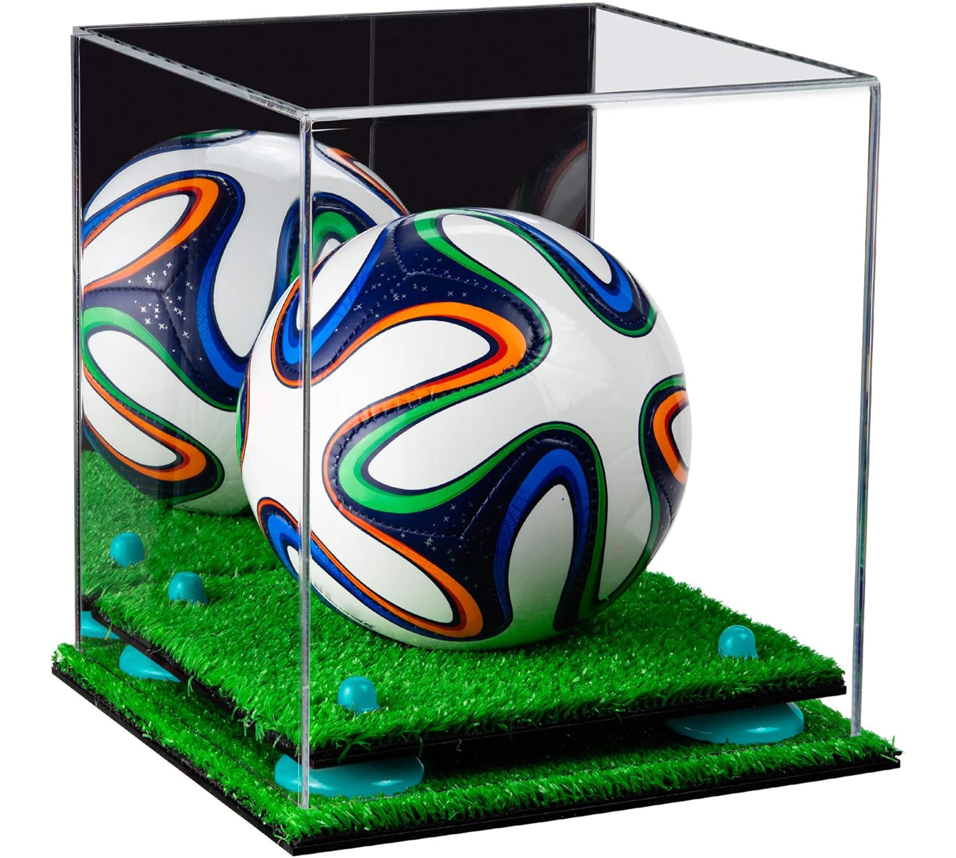 Mini Acrylic Soccer Ball Display Case - Perfect for Collectibles, Awards & Home Decor - Showcase Your Miniature Soccer Memorabilia in Style