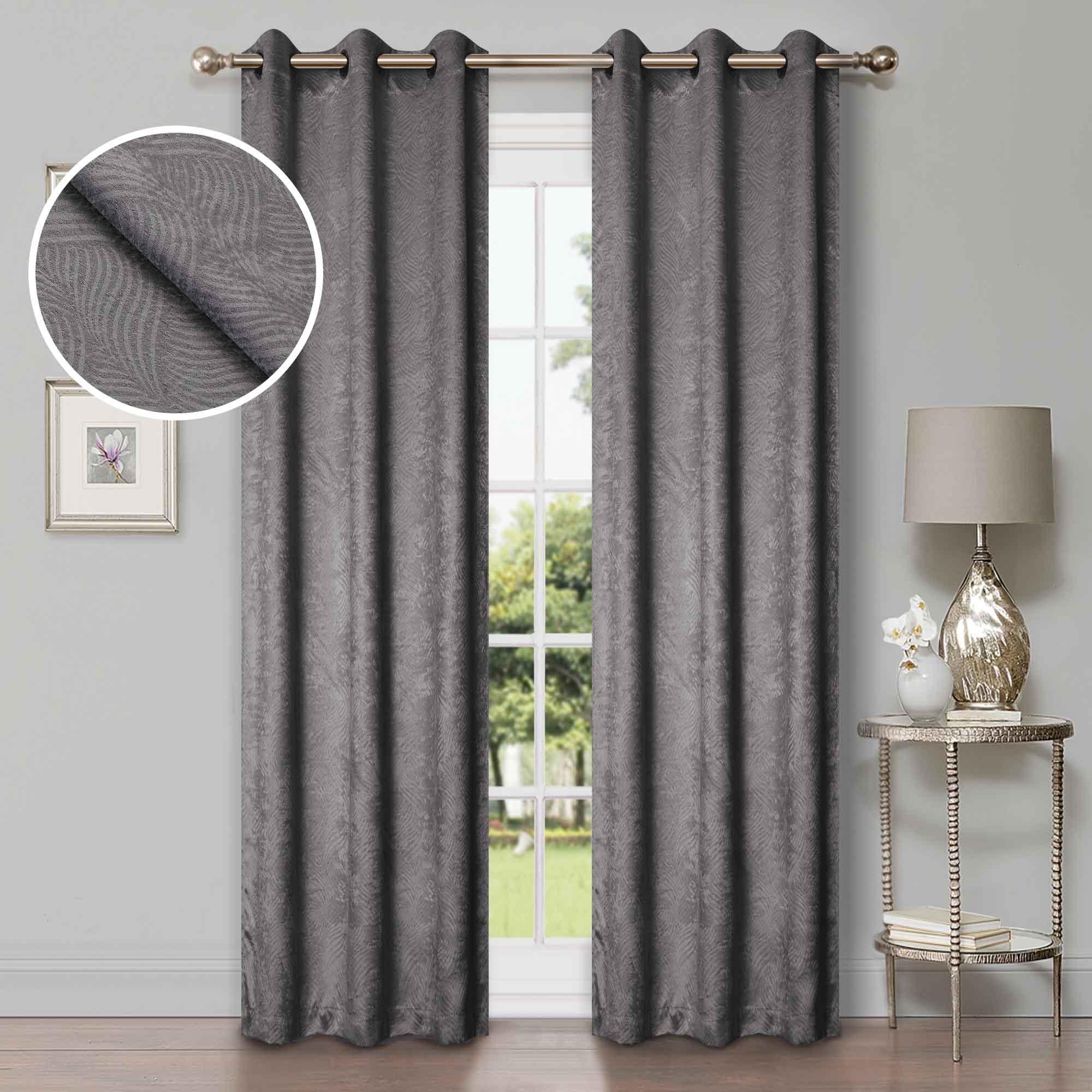 Waverly Thermal Blackout Grommet Curtains - 2-Panel Set (42 Inch) for Bedroom & Living Room Blackout Window Treatments