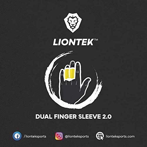 LIONTEK BJJ Double Finger Sleeve Tape Replacement - Large Size for Brazilian Jiu-Jitsu Training, MMA Grappling & Martial Arts Protection - Perfect for Finger Support During Sparring and Competition