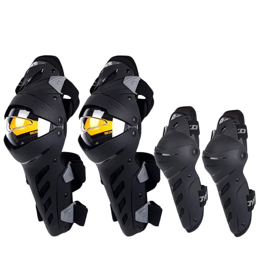 Scoyco Knee and Shin Guards for Men - Anti-Slip Motorcycle Protective Gear for Dirt Bike, Mountain Biking & Powersports - Ideal for Off-Road Riding, Motocross & Adventure Cycling
