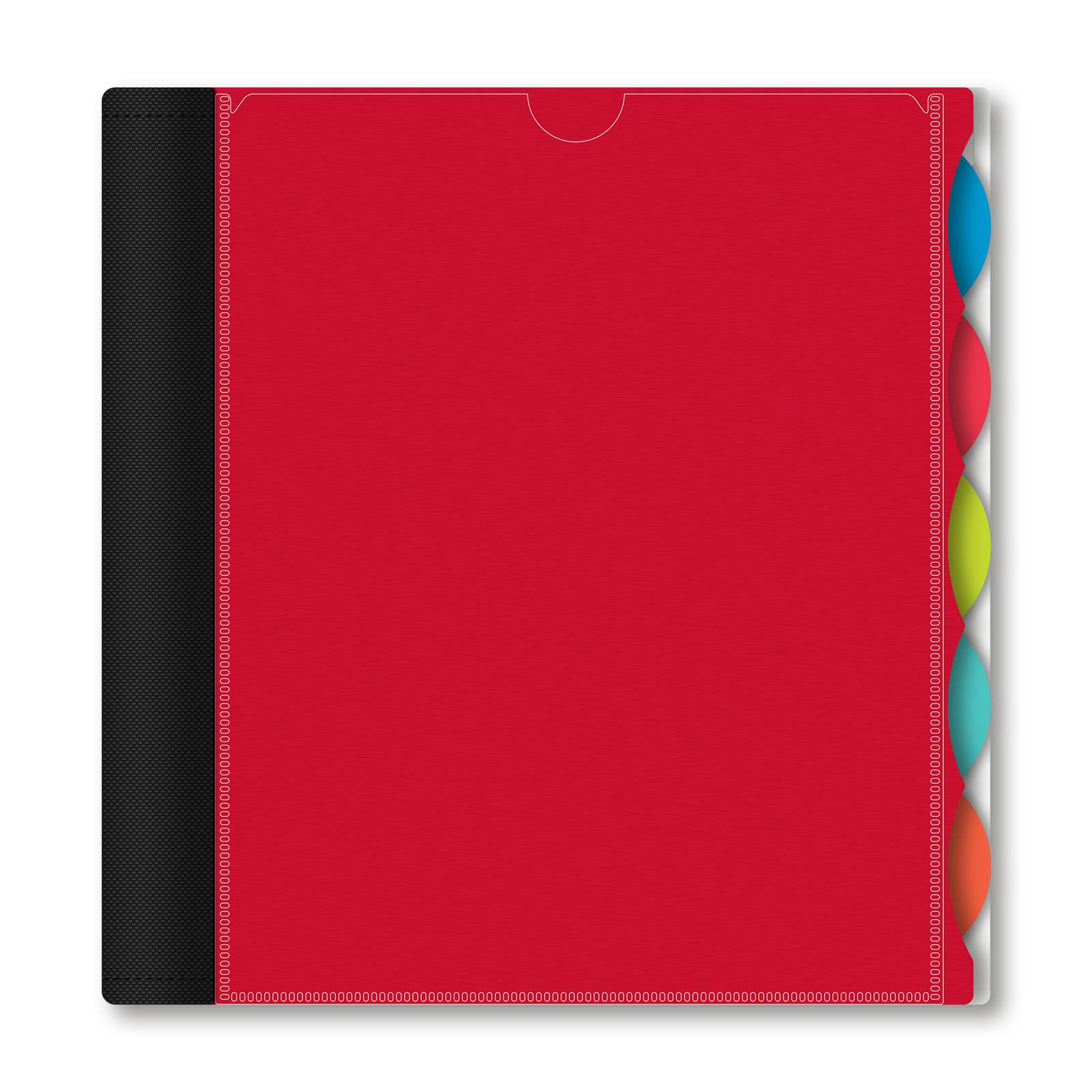 4-Pack IQ+ iScholar 5-Subject Wirebound Notebooks - College Ruled, 11 x 8.5 Inch, 200 Sheets Each, Red (59906-RE) - Perfect for School, College & Office Note Taking