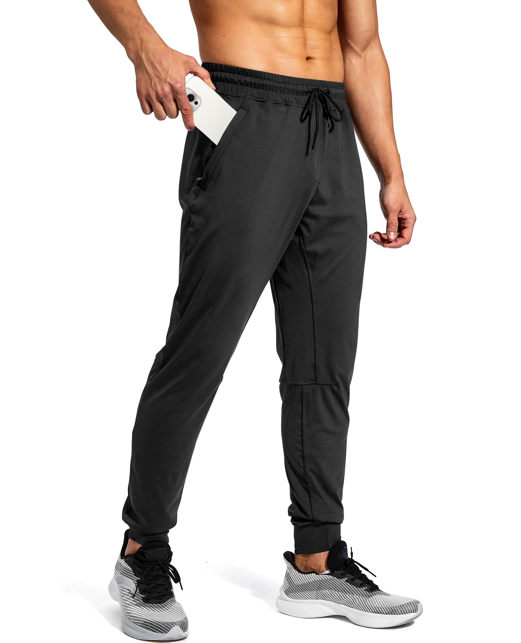 Men's Athletic Sweatpants with Zipper Pockets - Gym Workout Joggers, Running & Training Pants for Men - Perfect for Gym Sessions, Outdoor Runs & Casual Wear