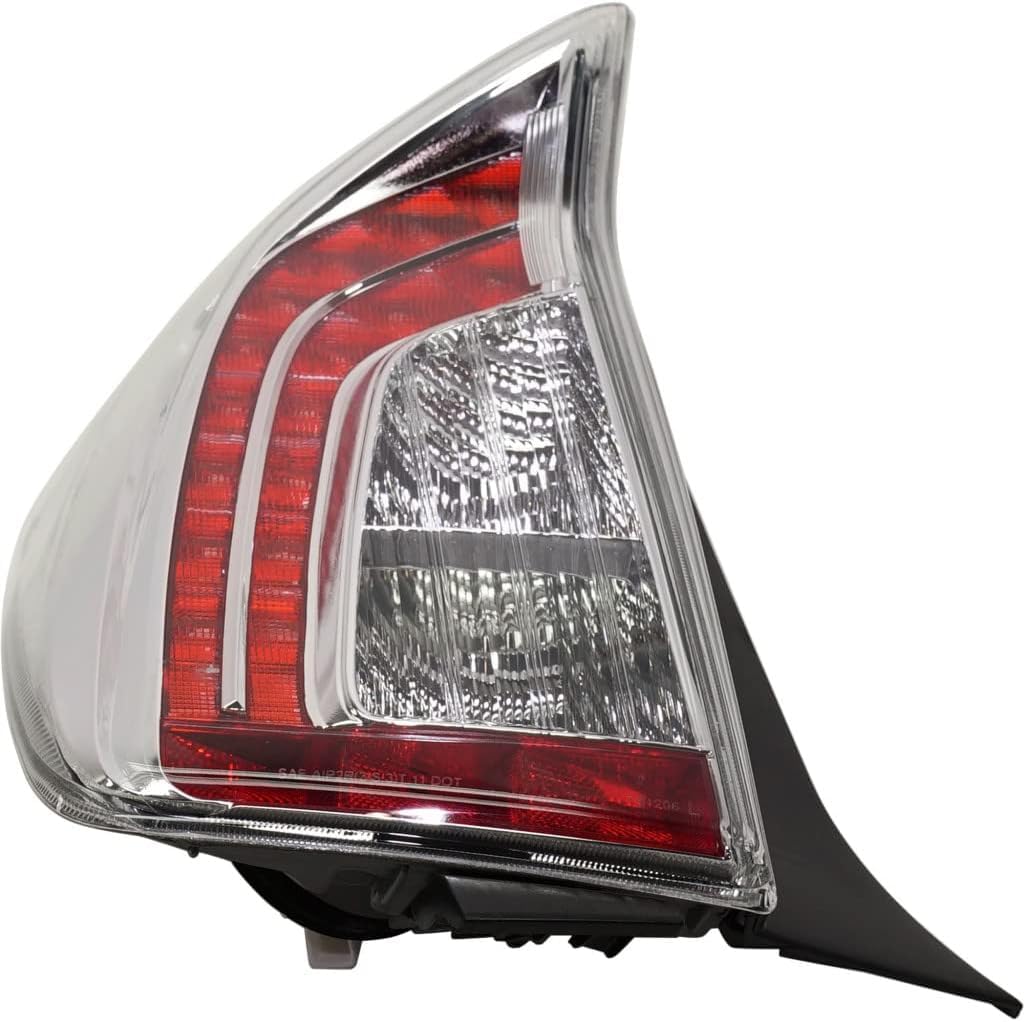 OE Style Halogen Tail Lights Outer Assembly Replacement for 2012-2015 Toyota Prius - Pair (Part# TO2800189 TO2801189 8156147190 8155147190) - Perfect for Night Driving & Enhanced Vehicle Safety