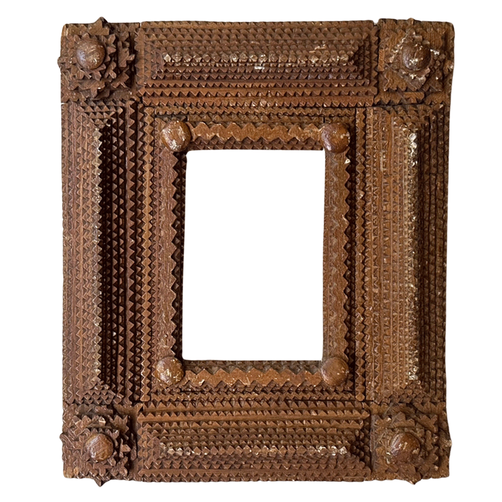 Vintage 20th Century American Tramp Art Picture Frame - 11.5