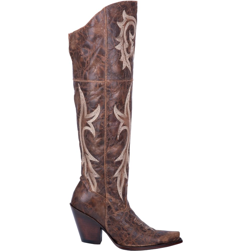 Dan Post Women's Embroidered Snip Toe Over-The-Knee Dress Boots - 3