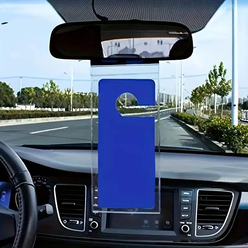 Ultra Clear Disabled Parking Permit Holders with Hangers - Durable Plastic Organizer for Car Visor, Mirror & Home Storage