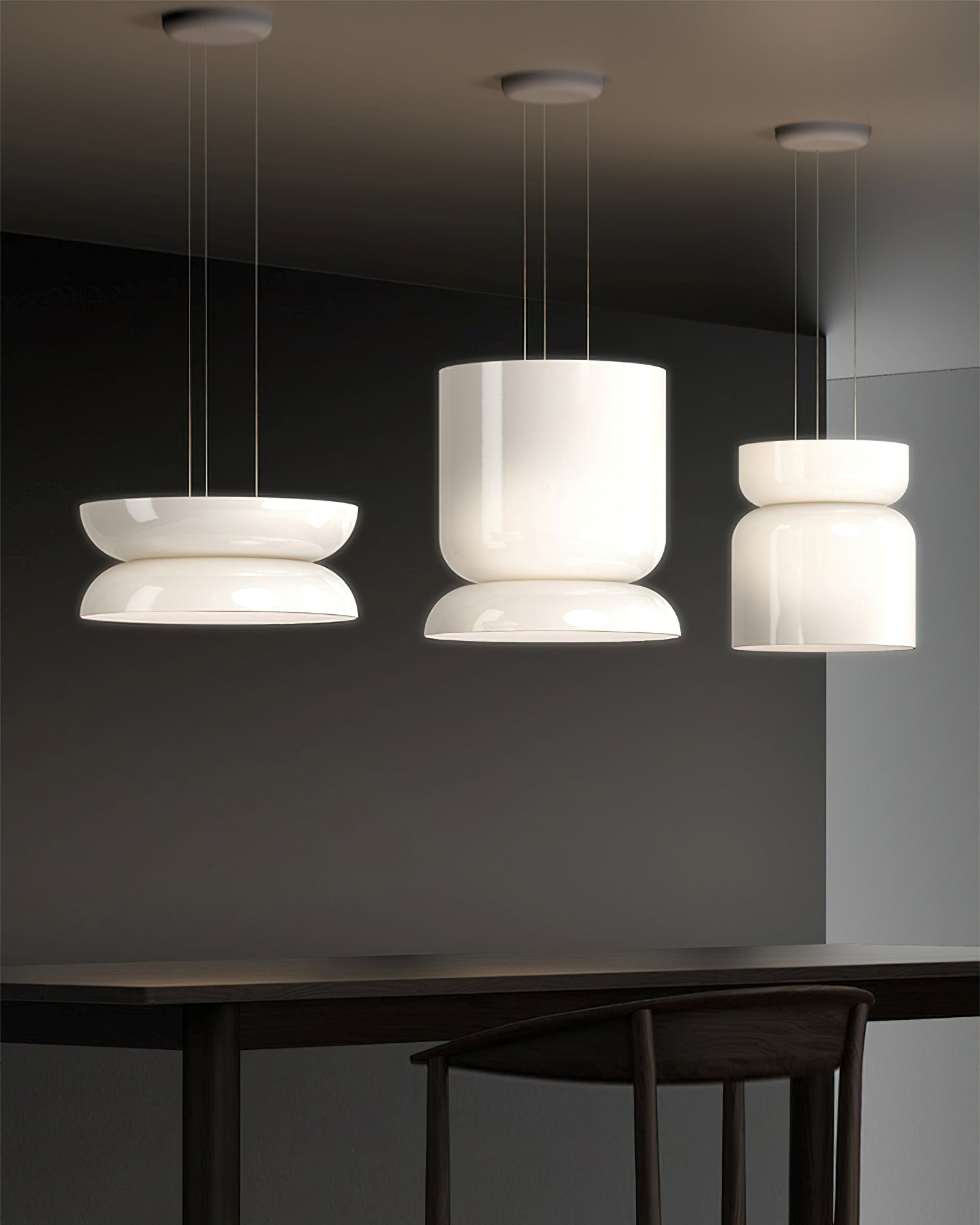 Modern Alba LED Glass Pendant Light - Dimmable Hanging Fixture for Kitchen Island, Dining Room & Bedroom Lighting | Energy Efficient & Stylish Home Decor