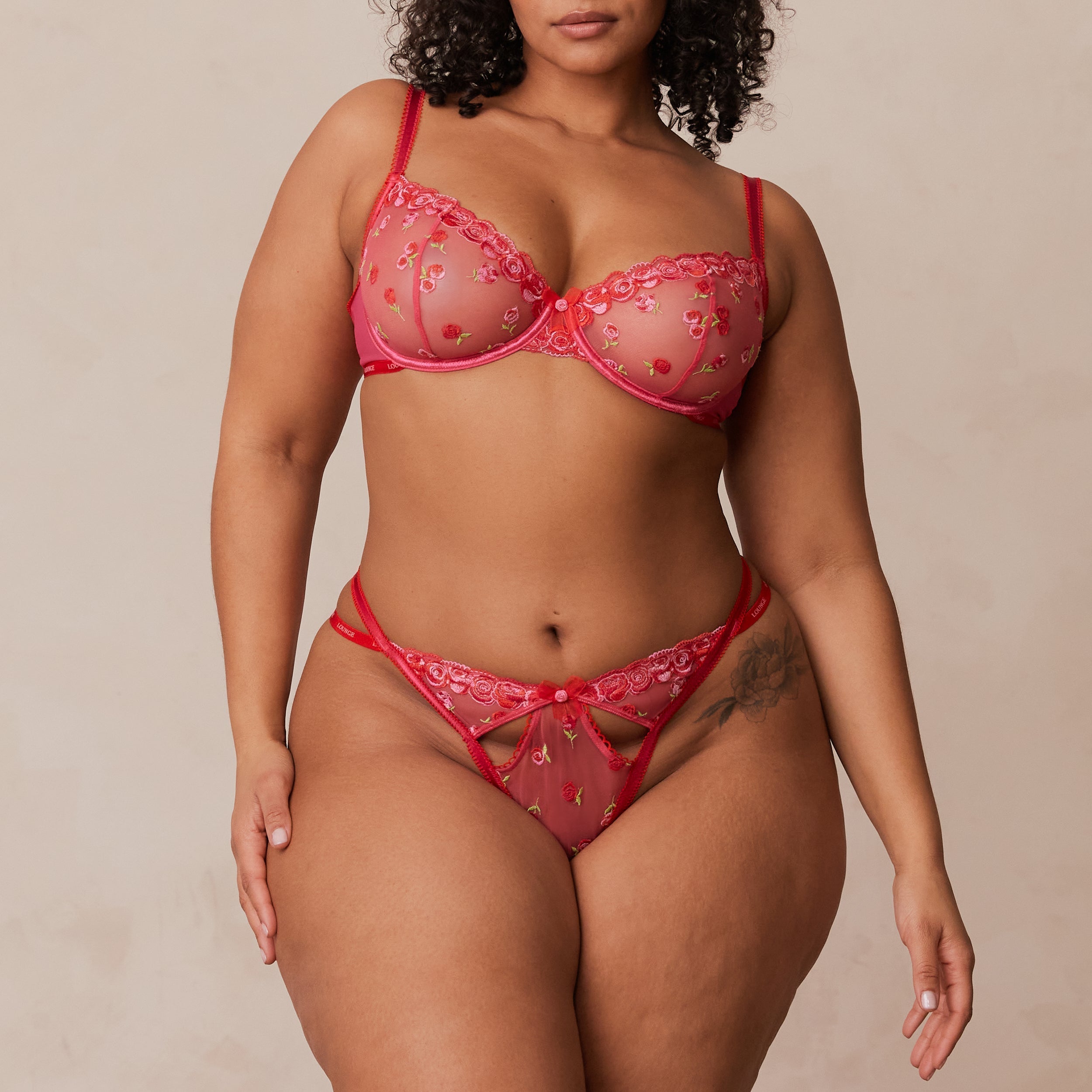 Blush Embroidered Balcony Bra - Hot Pink Lace Underwire Push Up Bra for Women | Perfect for Valentine's Day, Date Night & Special Occasions