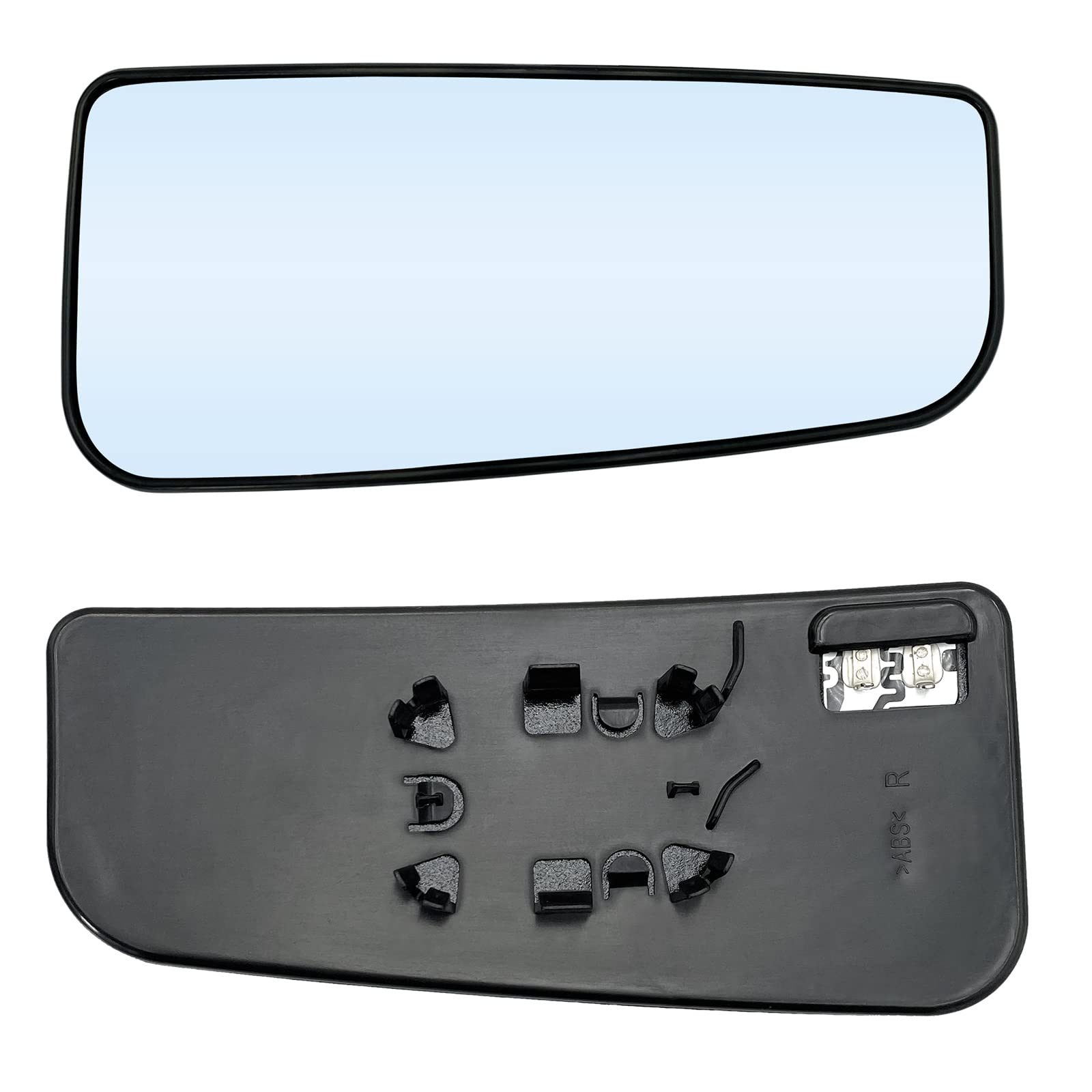 Heated Passenger Side Lower Mirror Glass Replacement for 2015-2022 Ford F150 F250 F350 F450 F550 Super Duty Trucks - Right Side View Convex Mirror with Rear Holder FL3Z17K707K - Perfect for Winter Driving & Enhanced Visibility