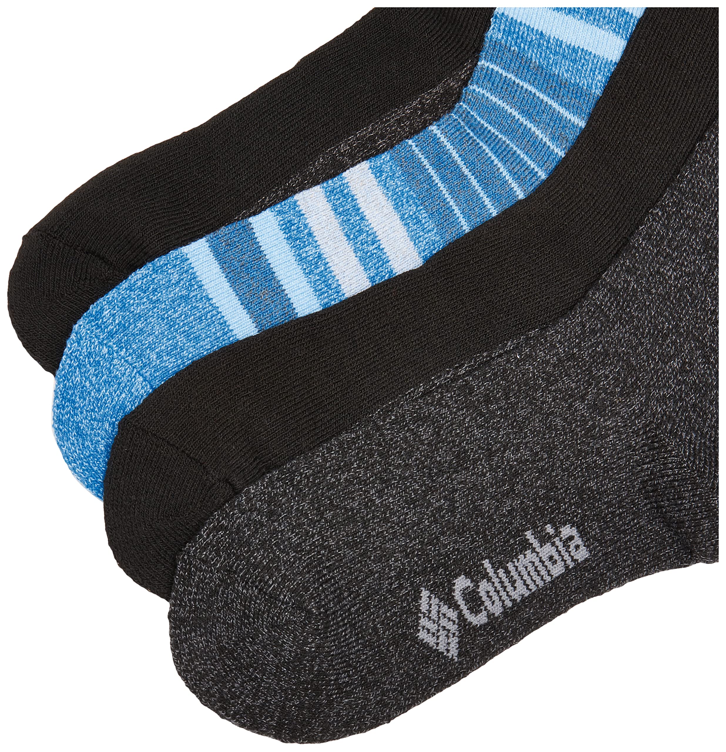 Columbia Women's 4-Pack Moisture-Wicking Crew Socks - Breathable & Comfortable Hiking, Running & Everyday Wear Socks for Active Women