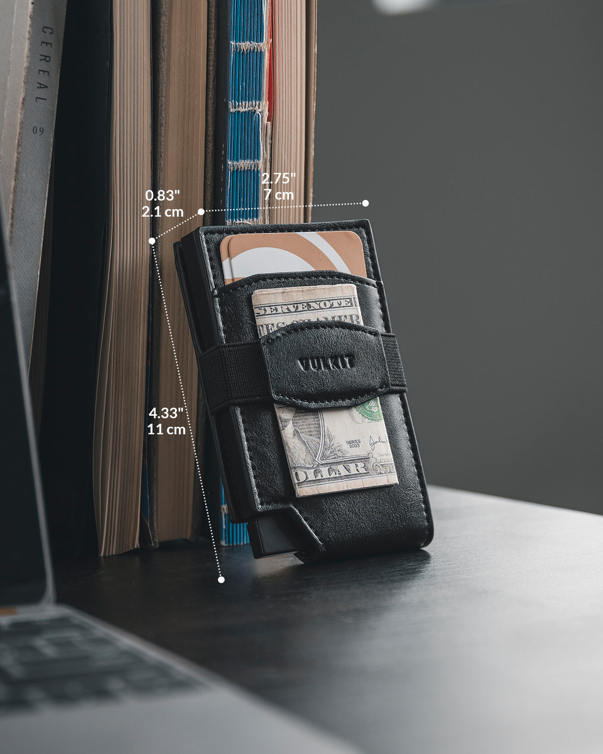 VC412 Leather Pop Up Card Wallet with Money Strap - Front Pocket & ID Window for Cash & Cards | Perfect for Travel, Business & Everyday Use (415.46kr)