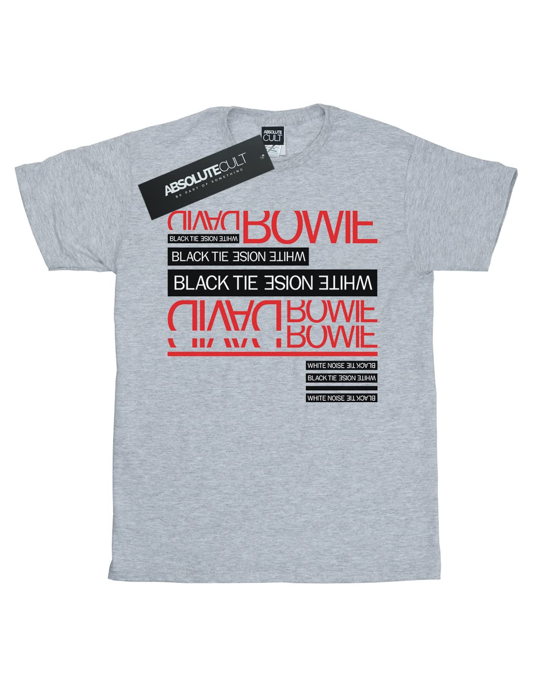 David Bowie Vintage Black Tie White Noise Graphic T-Shirt for Men - 70s Rock Band Tee for Concerts, Casual Wear & Retro Fashion