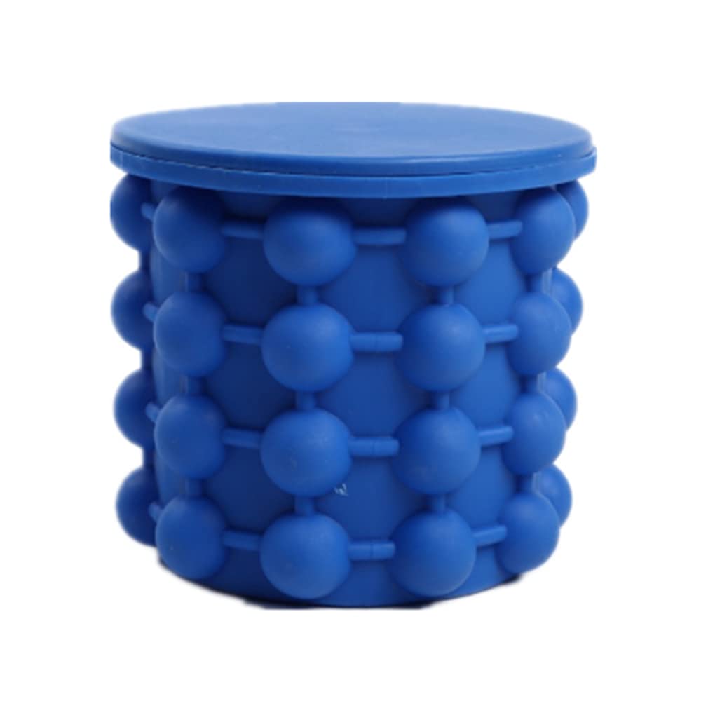 Portable Silicone Ice Bucket with Lid - Quick Cooling Ice Cube Maker & Storage Container for Drinks, Parties, Camping, and Outdoor Events