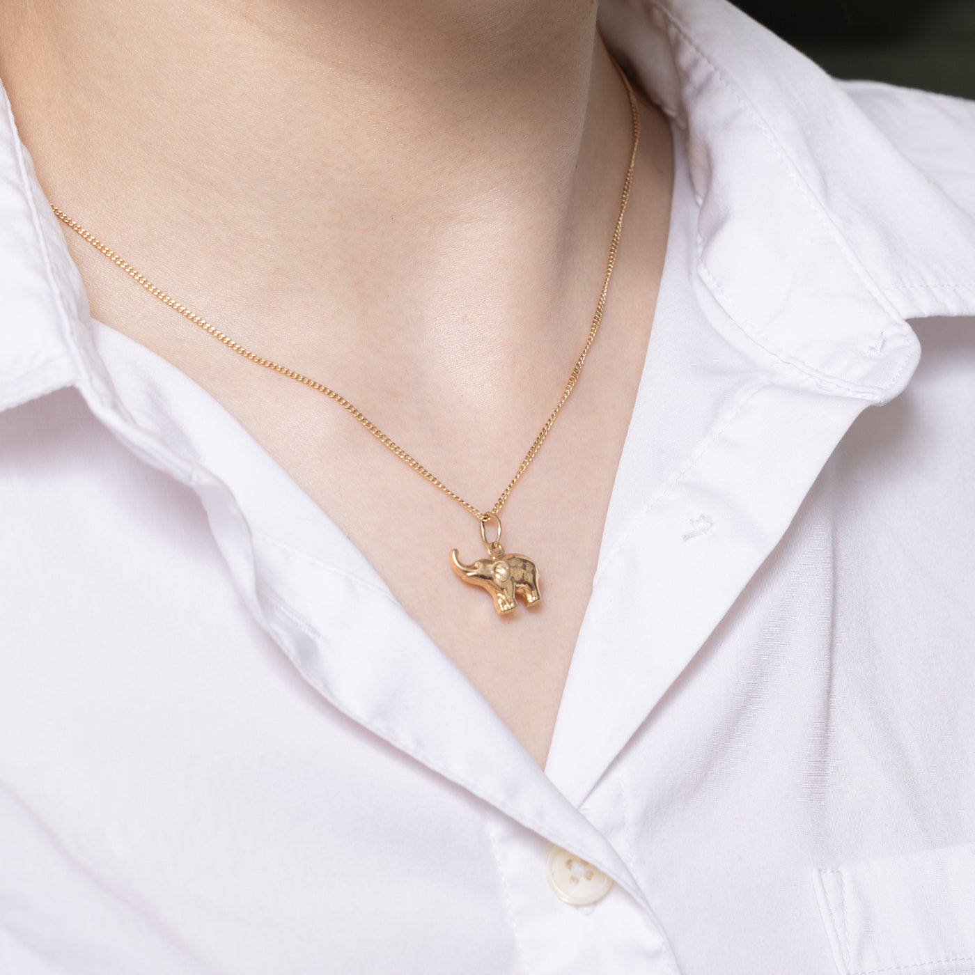 10K Yellow Gold Elephant Charm Pendant - Elegant Animal Jewelry for Women - Perfect for Necklaces, Bracelets & Gifts - Birthday, Anniversary & Special Occasions