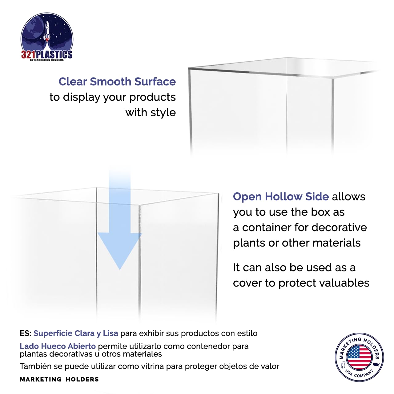 4-Pack Clear Acrylic Display Risers 12