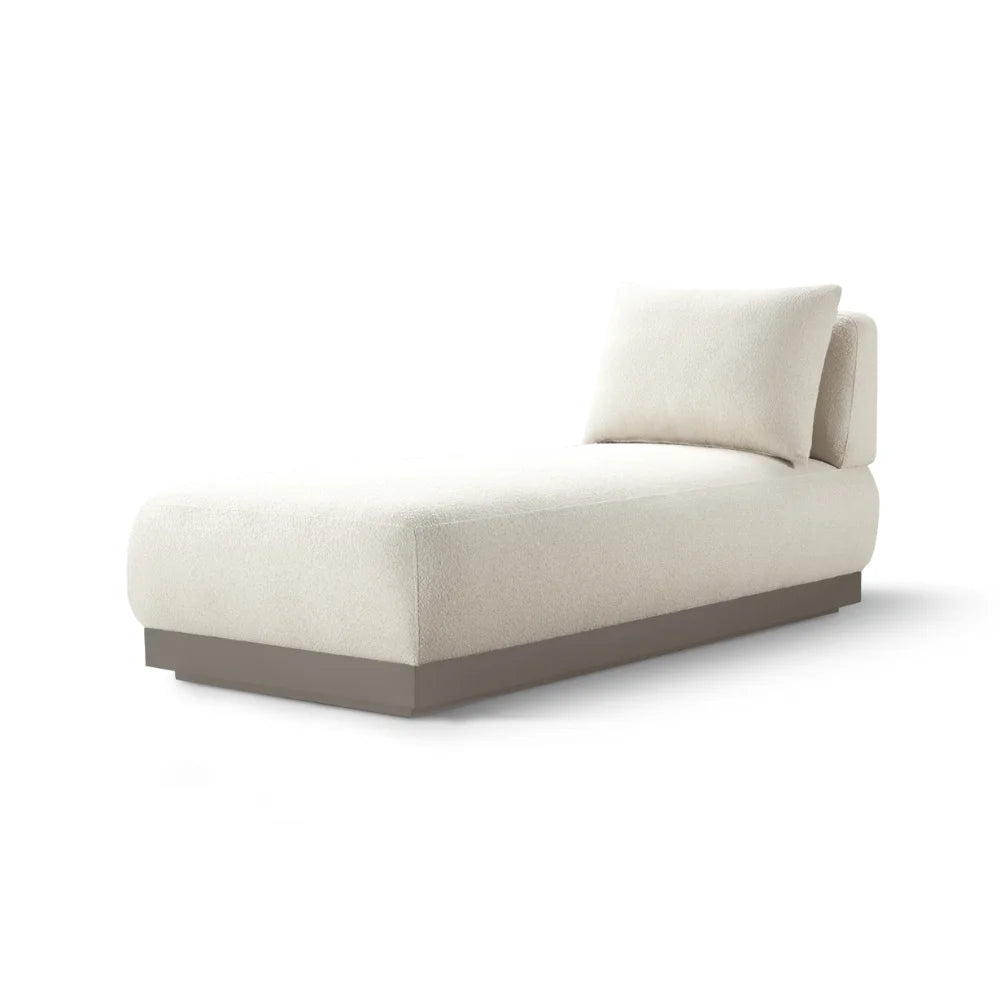 Amalfi Outdoor Armless Chaise Lounge - Waterproof Wicker Patio Furniture for Poolside, Beach, Garden & Backyard Relaxation